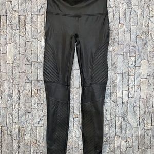 Spanx Faux Leather Moto Leggings gray medium